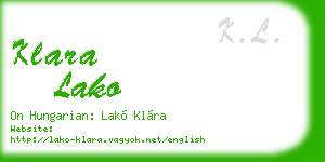 klara lako business card